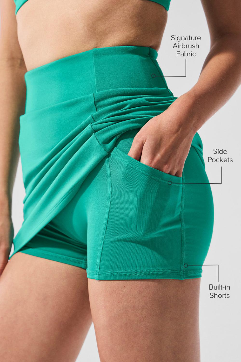 φουστεσ γυναικεια Alo Yoga Airbrush High-Waist Good Form Tennis πρασινο | Greece  FUXIP-8436