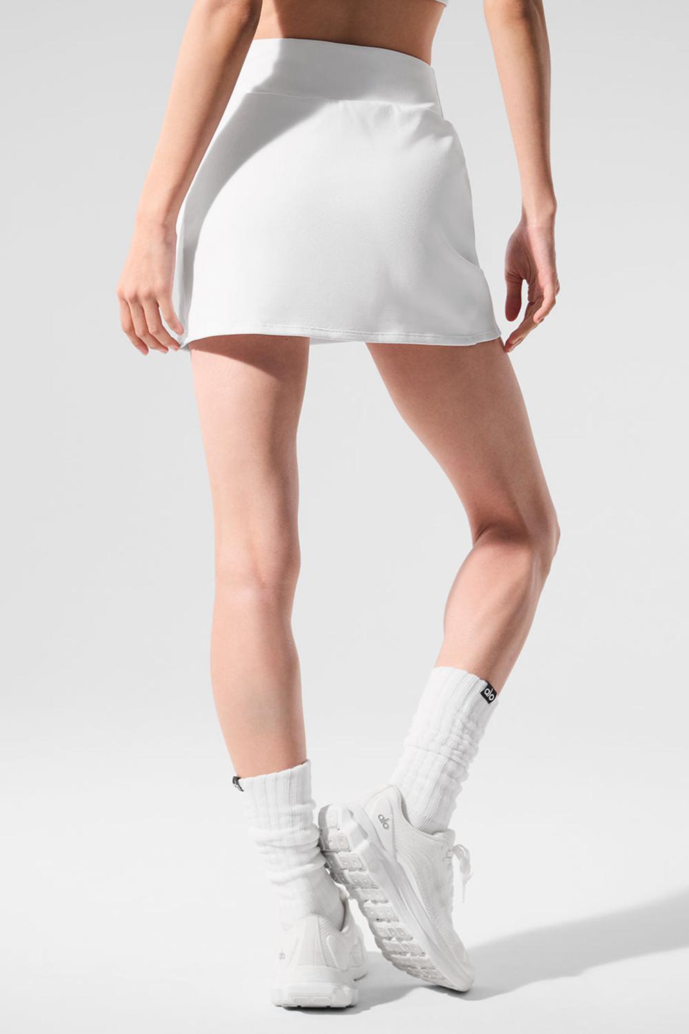 φουστεσ γυναικεια Alo Yoga Airbrush High-Waist Good Form Tennis ασπρα | Greece  BXWDH-9805