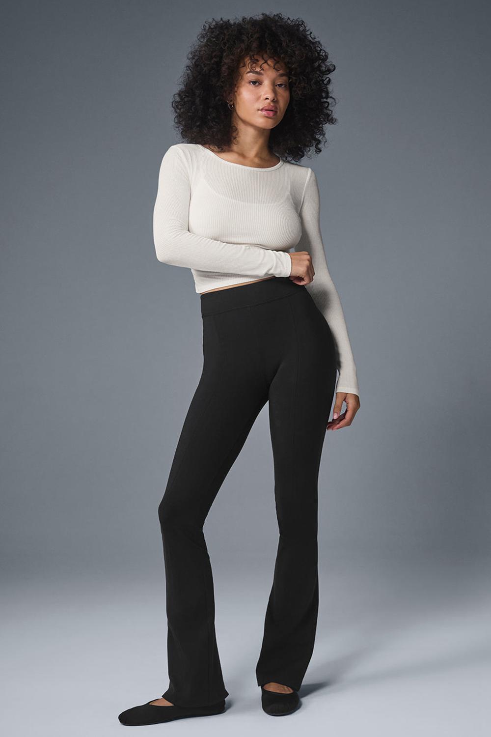 Κολαν γυναικεια Alo Yoga Airbrush High-Waist Kick-Back μαυρα | Greece  JPIEB-7345