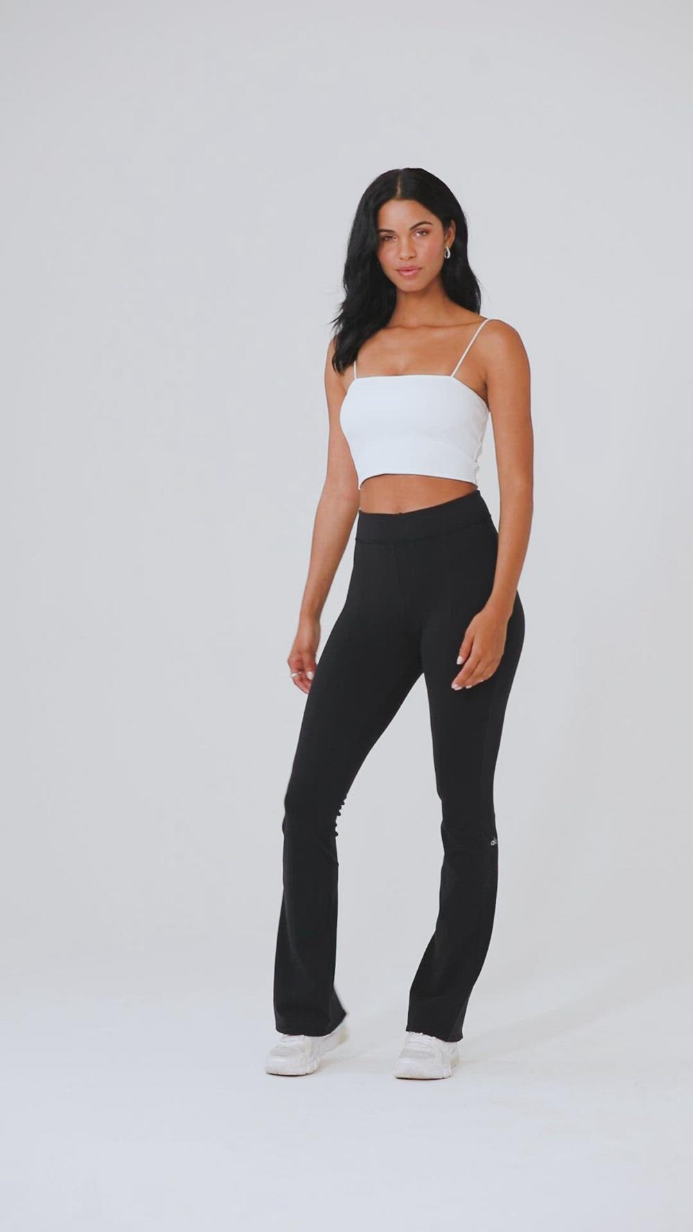 Κολαν γυναικεια Alo Yoga Airbrush High-Waist Kick-Back μαυρα | Greece  JPIEB-7345