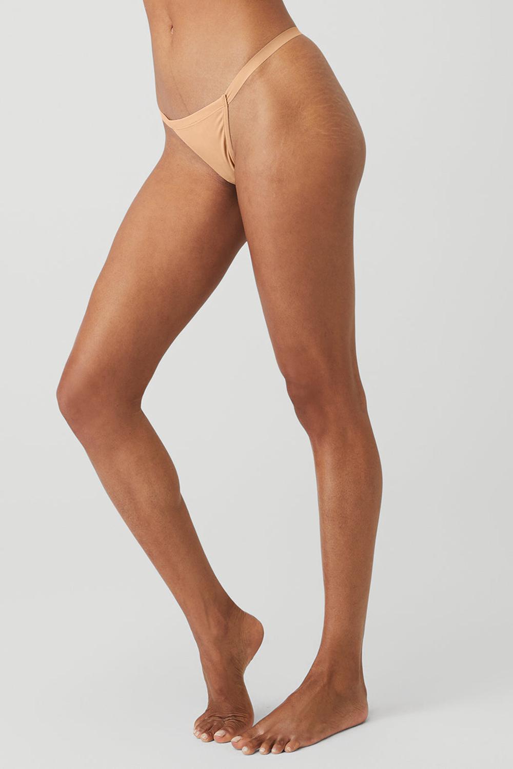 Στρινγκ γυναικεια Alo Yoga Airbrush Invisible String Champagne | Greece  ZAFDL-8539