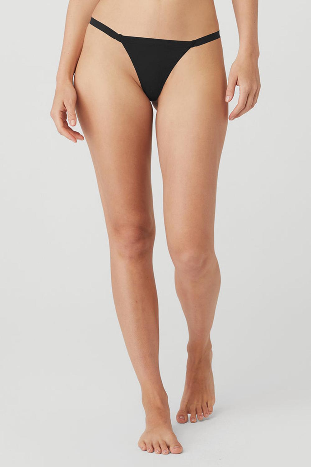 Στρινγκ γυναικεια Alo Yoga Airbrush Invisible String μαυρα | Greece  QRHKM-0758