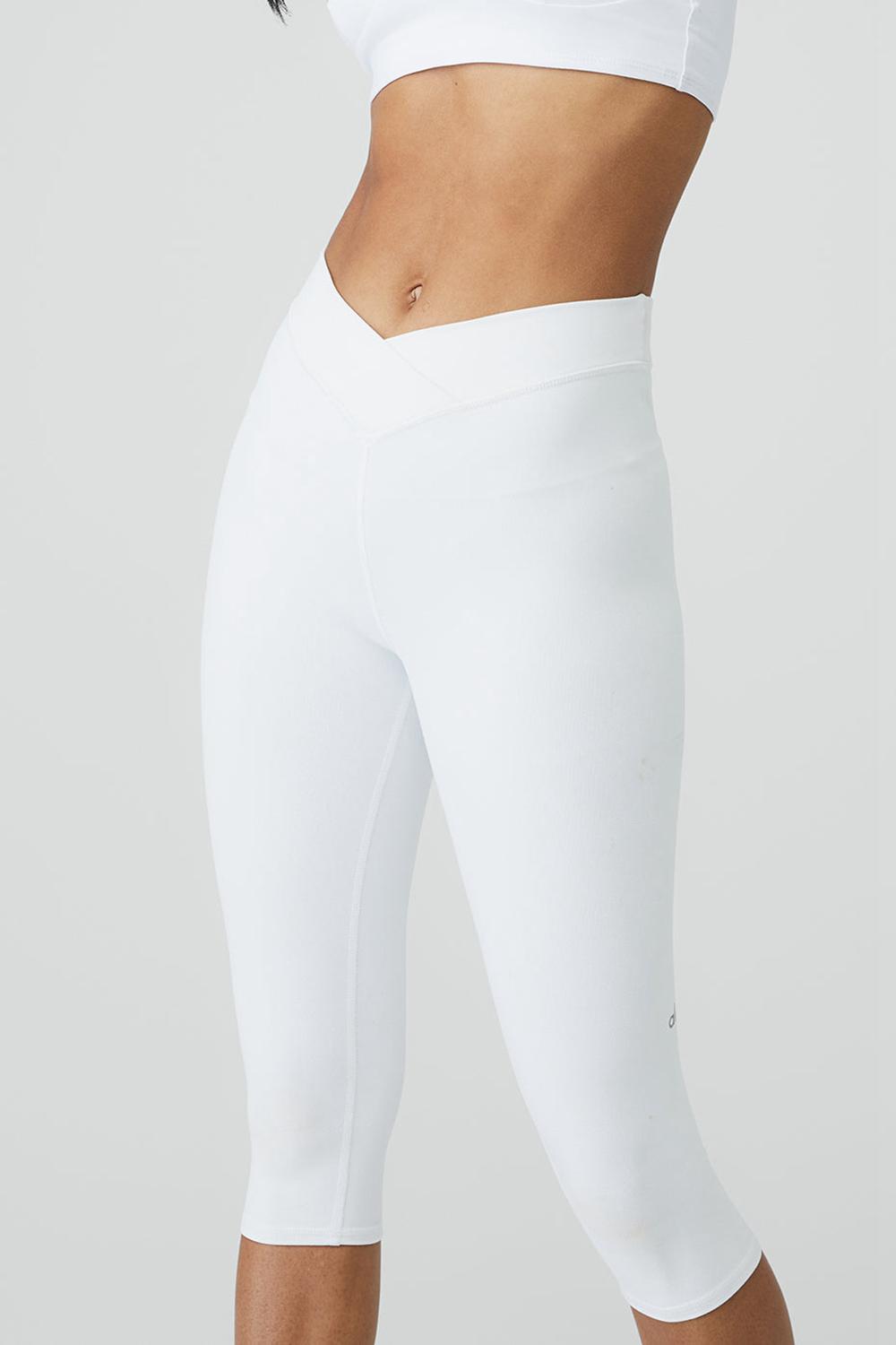 Κολαν γυναικεια Alo Yoga Airbrush V-Cut Defineri ασπρα | Greece  MDWYE-2456