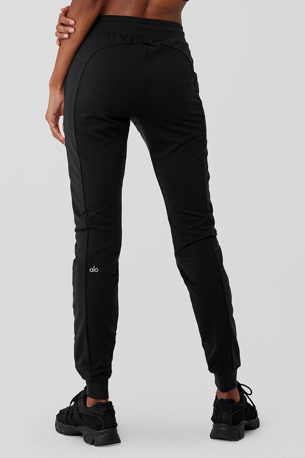 Παντελονι γυναικεια Alo Yoga Airbrush Winter Warm High-Waist Moto μαυρα | Greece  WIXQJ-6532