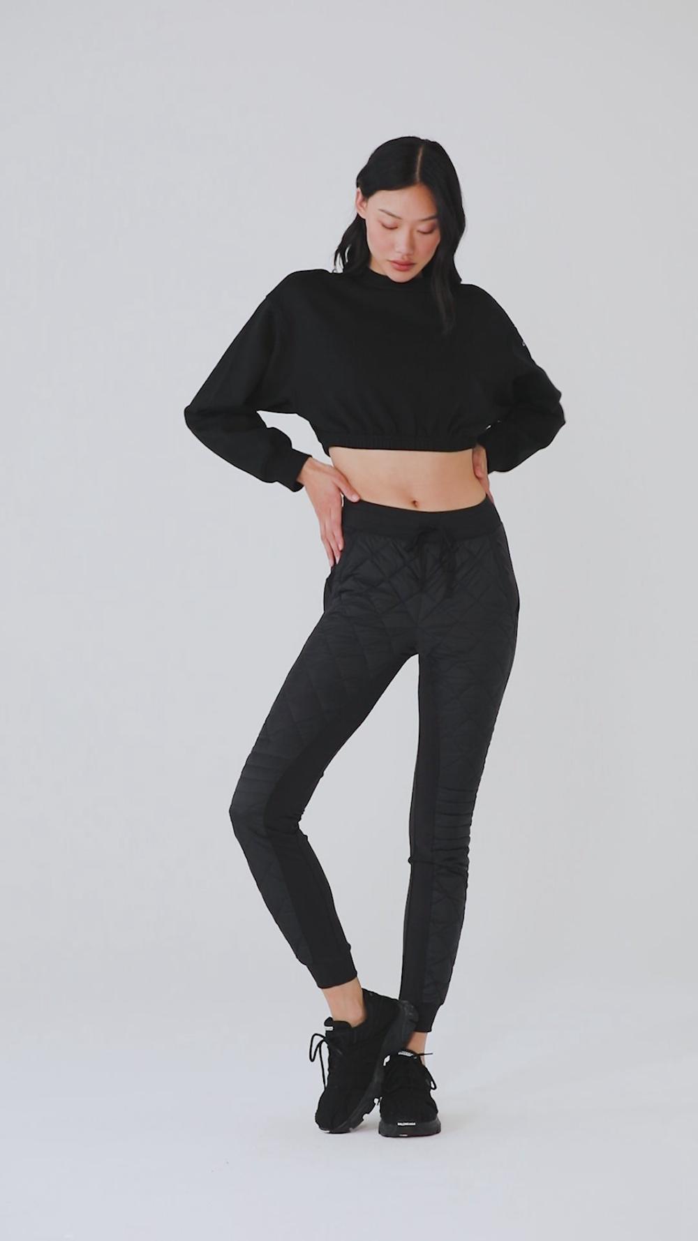 Παντελονι γυναικεια Alo Yoga Airbrush Winter Warm High-Waist Moto μαυρα | Greece  WIXQJ-6532