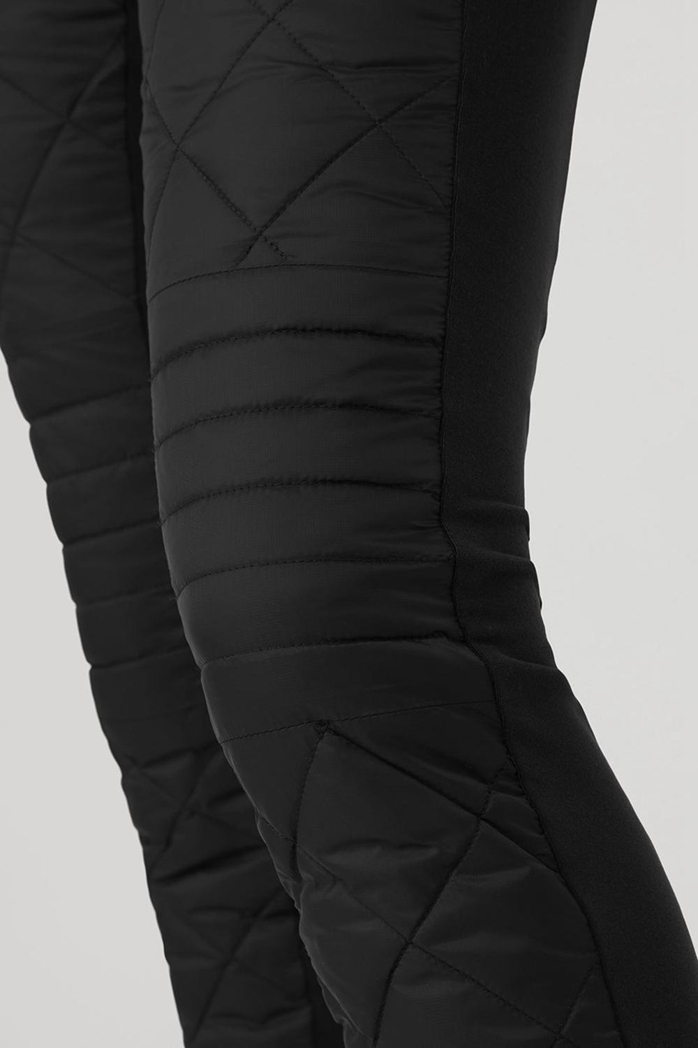 Παντελονι γυναικεια Alo Yoga Airbrush Winter Warm High-Waist Moto μαυρα | Greece  FNXHJ-9125