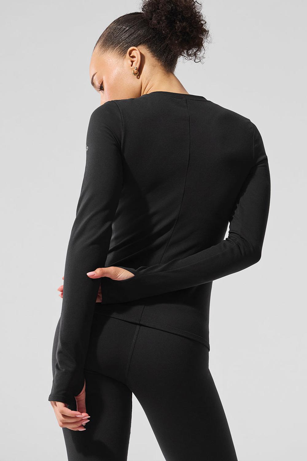 Μακρυμανικο γυναικεια Alo Yoga Airbrush Winter Warm Nocturne μαυρα | Greece  FNHEB-3596