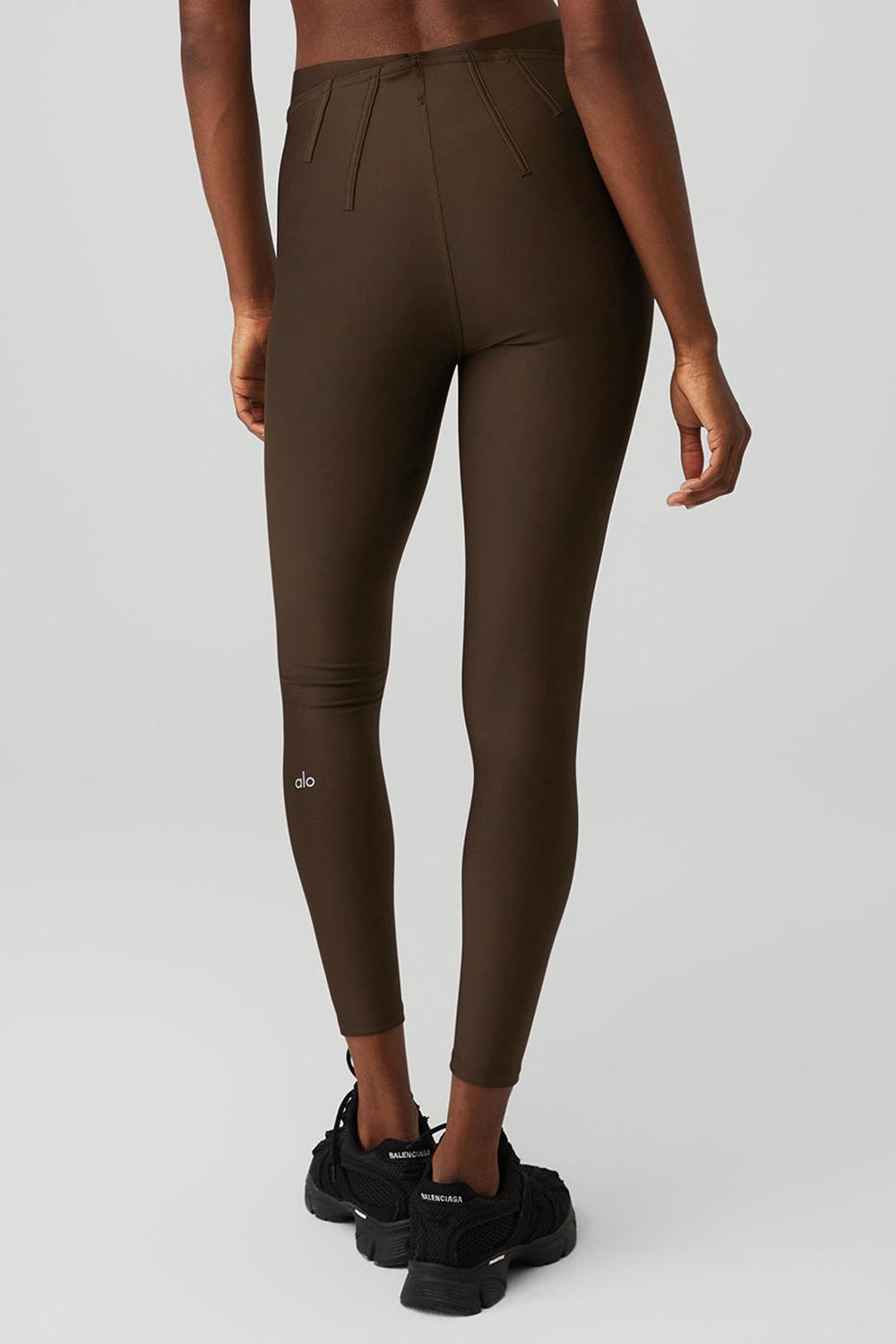 Κολαν γυναικεια Alo Yoga Airlift High-Waist 7/8 Corset Espresso | Greece  XBKPW-6471