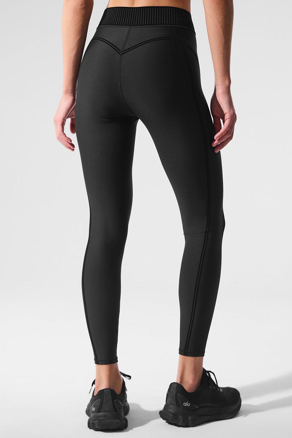 Κολαν γυναικεια Alo Yoga Airlift High-Waist 7/8 Line Up μαυρα | Greece  BAGWC-9145