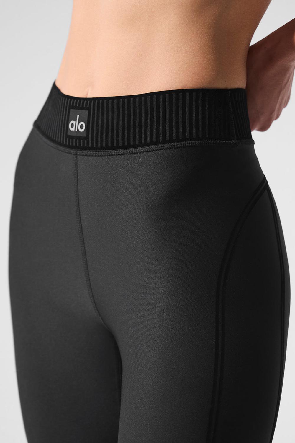 Κολαν γυναικεια Alo Yoga Airlift High-Waist 7/8 Line Up μαυρα | Greece  BAGWC-9145