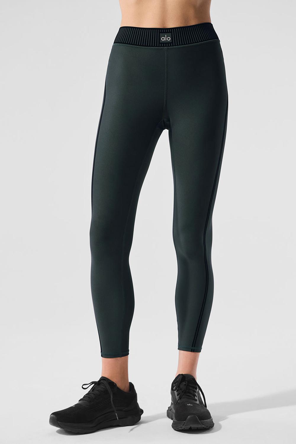 Κολαν γυναικεια Alo Yoga Airlift High-Waist 7/8 Line Up πρασινο | Greece  DYTVH-2034