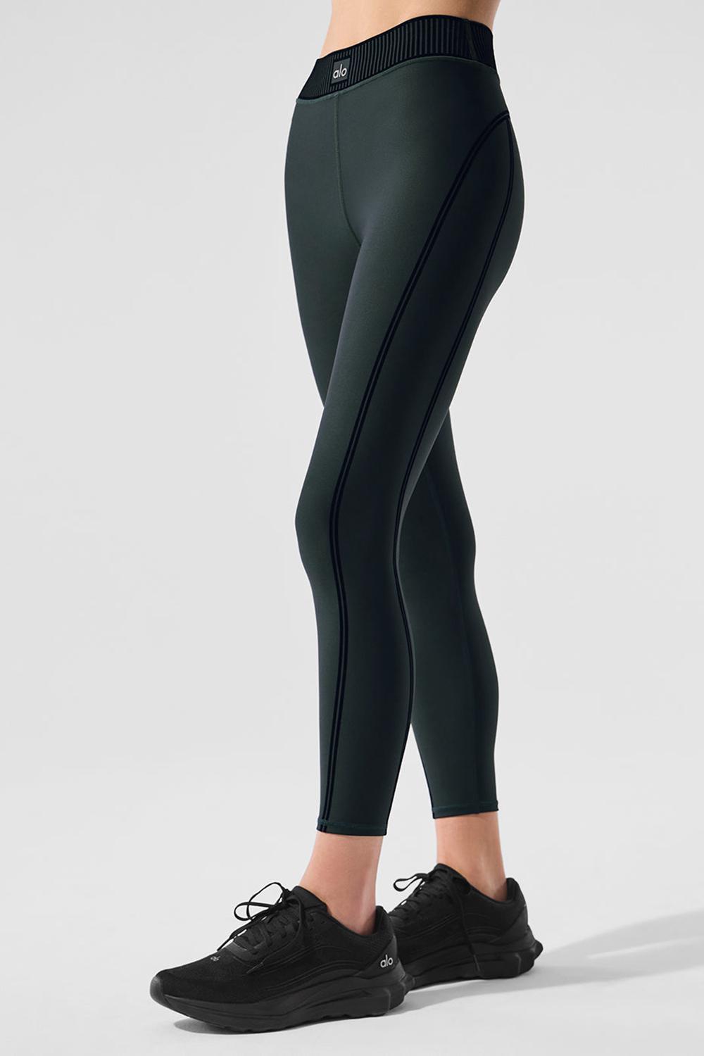 Κολαν γυναικεια Alo Yoga Airlift High-Waist 7/8 Line Up πρασινο | Greece  DYTVH-2034