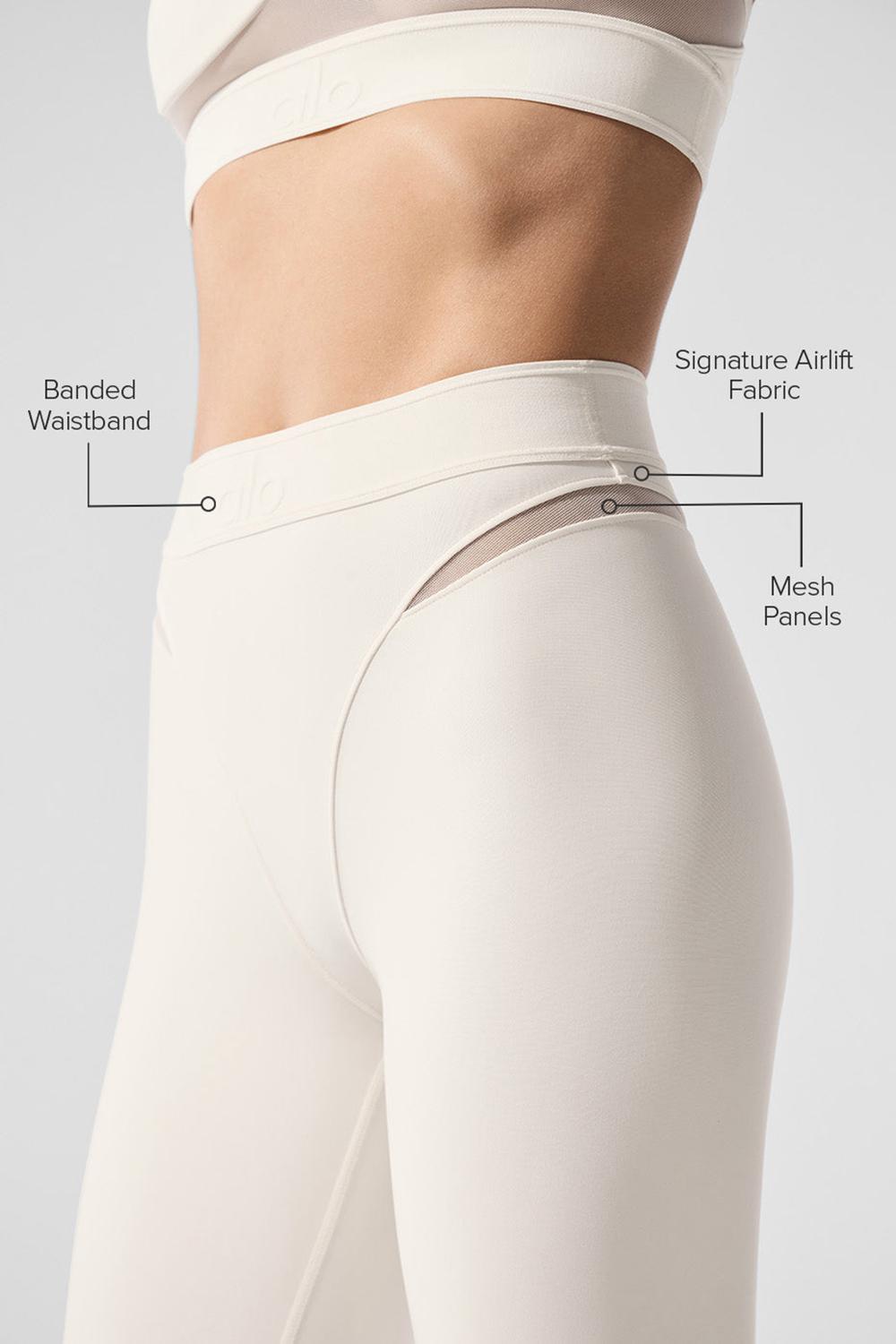 Κολαν γυναικεια Alo Yoga Airlift High-Waist 7/8 Rebel Ivory | Greece  VCIDF-3162