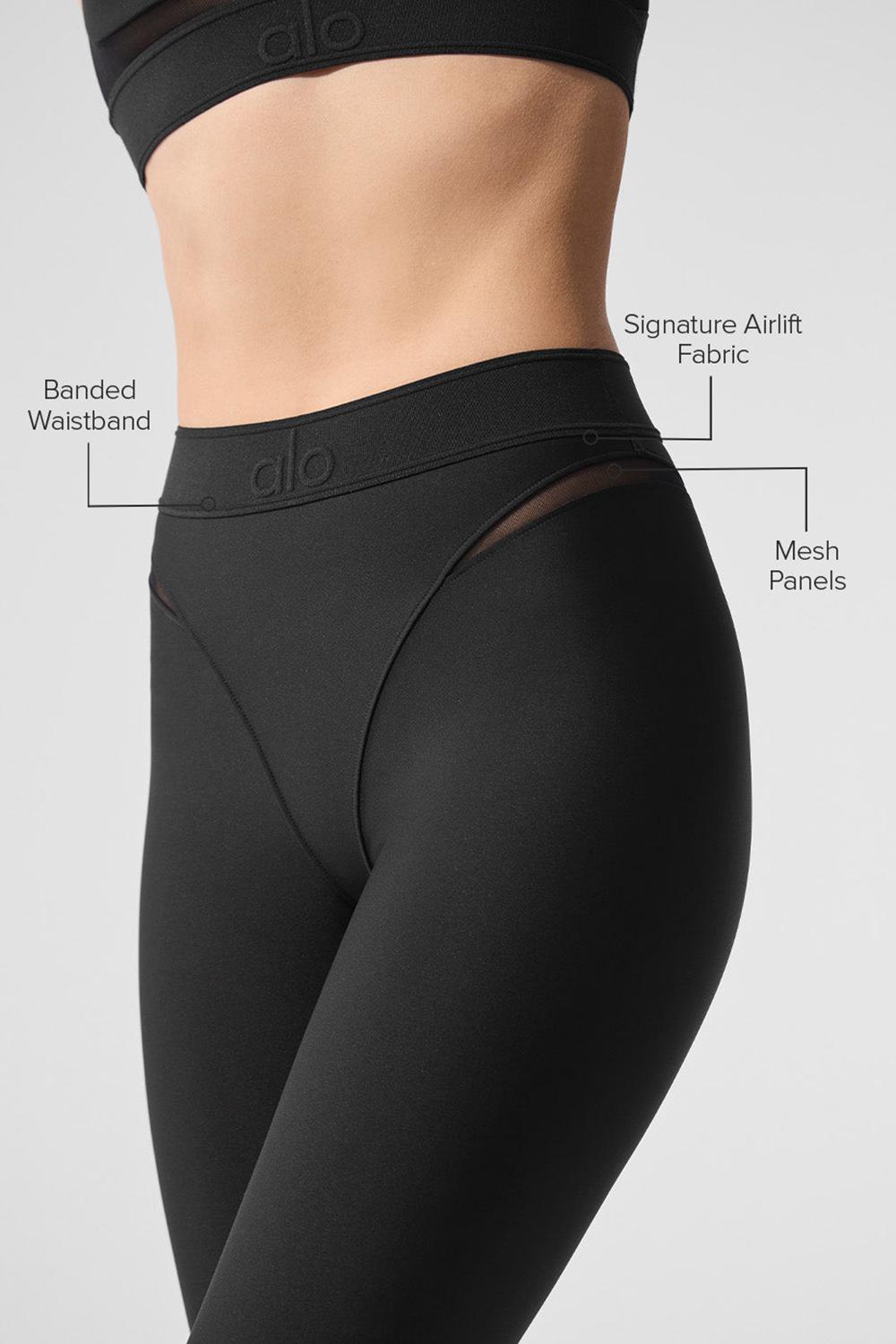 Κολαν γυναικεια Alo Yoga Airlift High-Waist 7/8 Rebel μαυρα | Greece  SFWBK-2470
