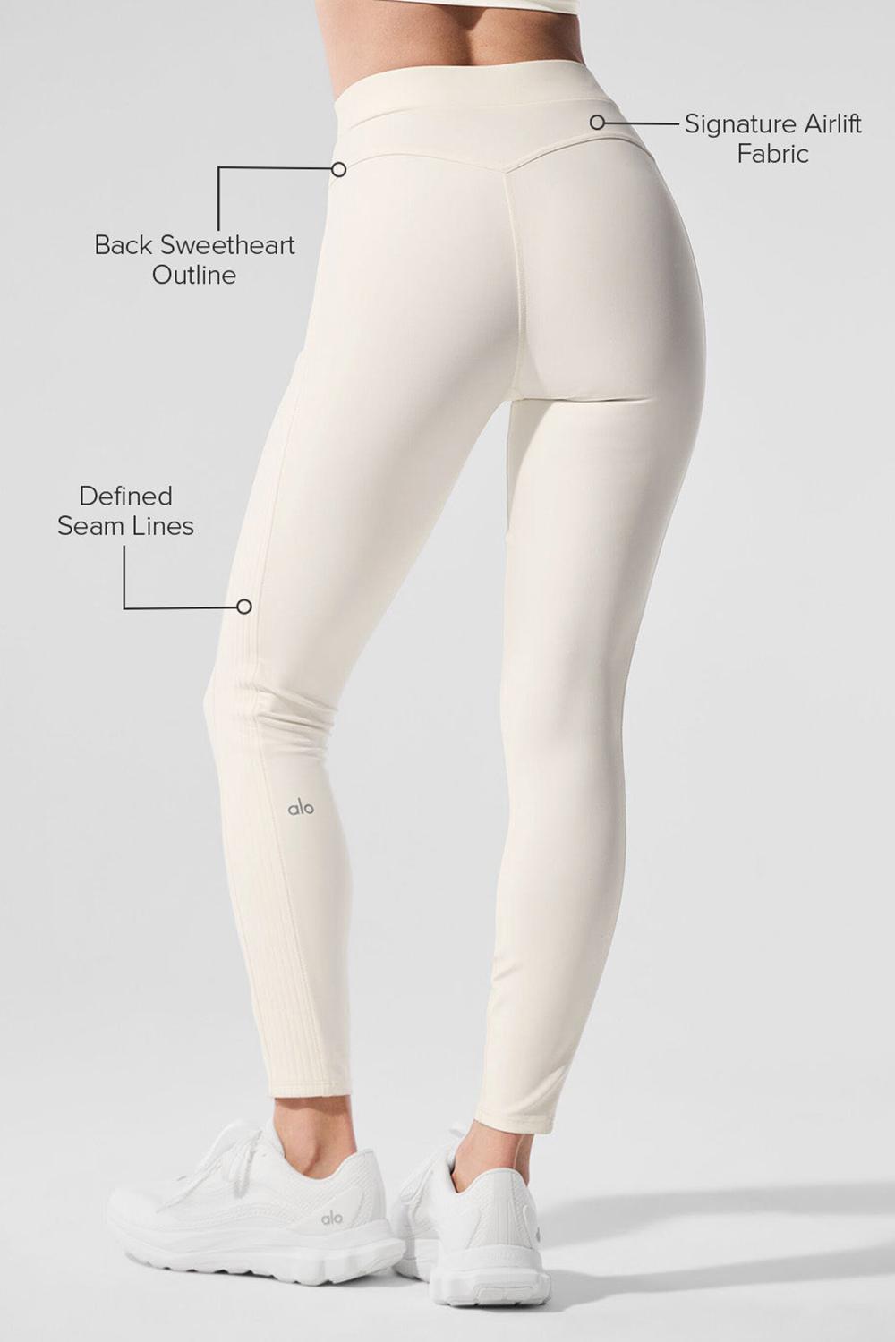 Κολαν γυναικεια Alo Yoga Airlift High-Waist 7/8 Turn It Up Ivory | Greece  UPDWJ-3265