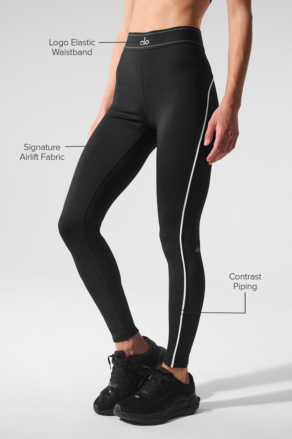 Κολαν γυναικεια Alo Yoga Airlift High-Waist Suit Up μαυρα ασπρα | Greece  ANTCI-8935