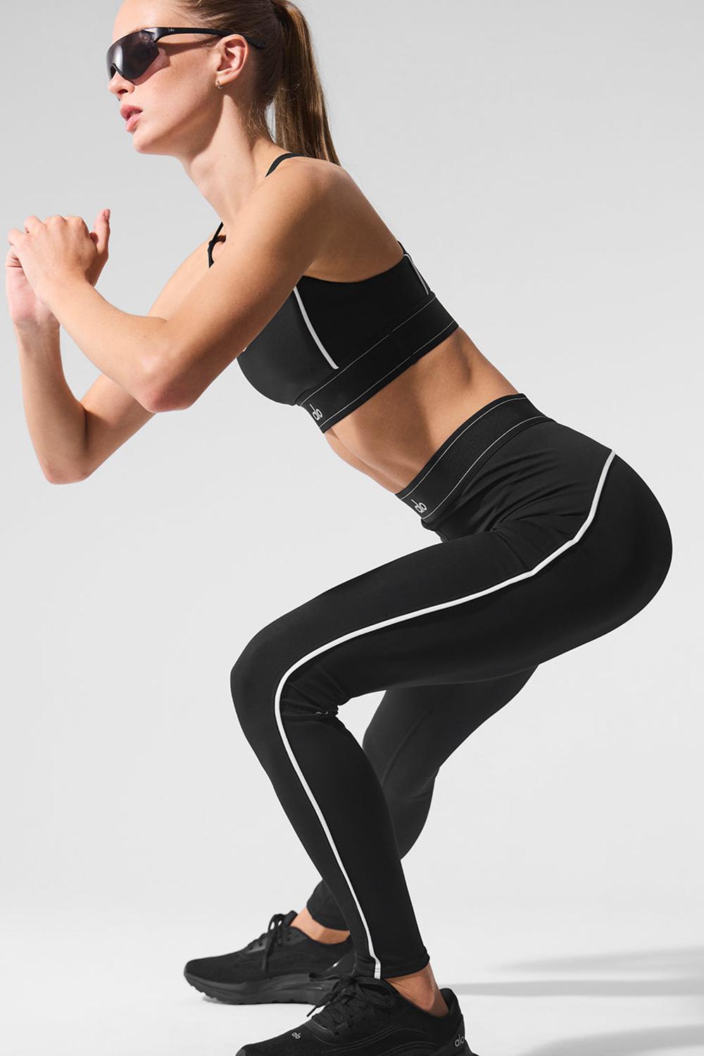 Κολαν γυναικεια Alo Yoga Airlift High-Waist Suit Up μαυρα ασπρα | Greece  ANTCI-8935