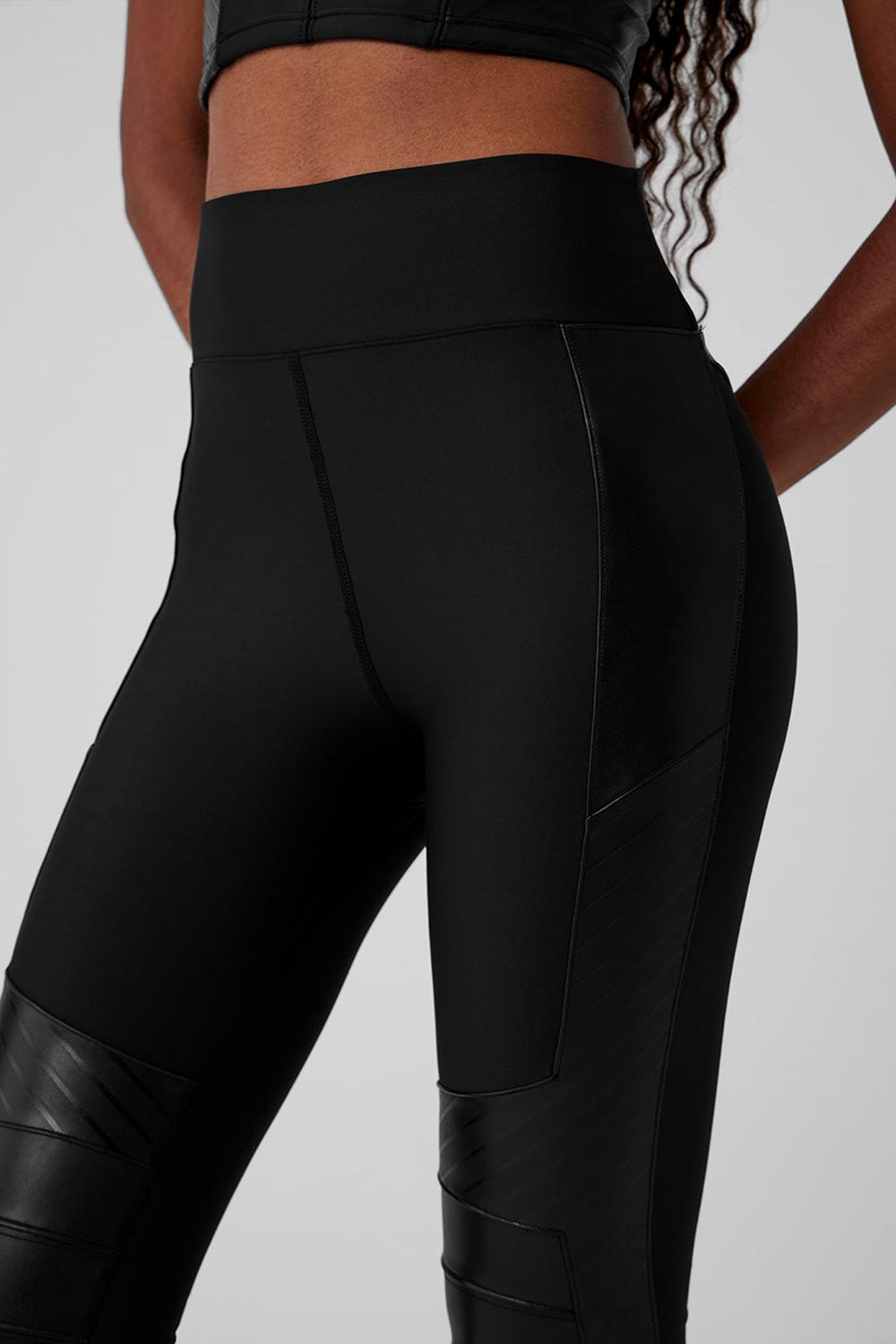 Κολαν γυναικεια Alo Yoga Airlift Winter Warm High-Waist Supermoto μαυρα | Greece  DMXZI-1649