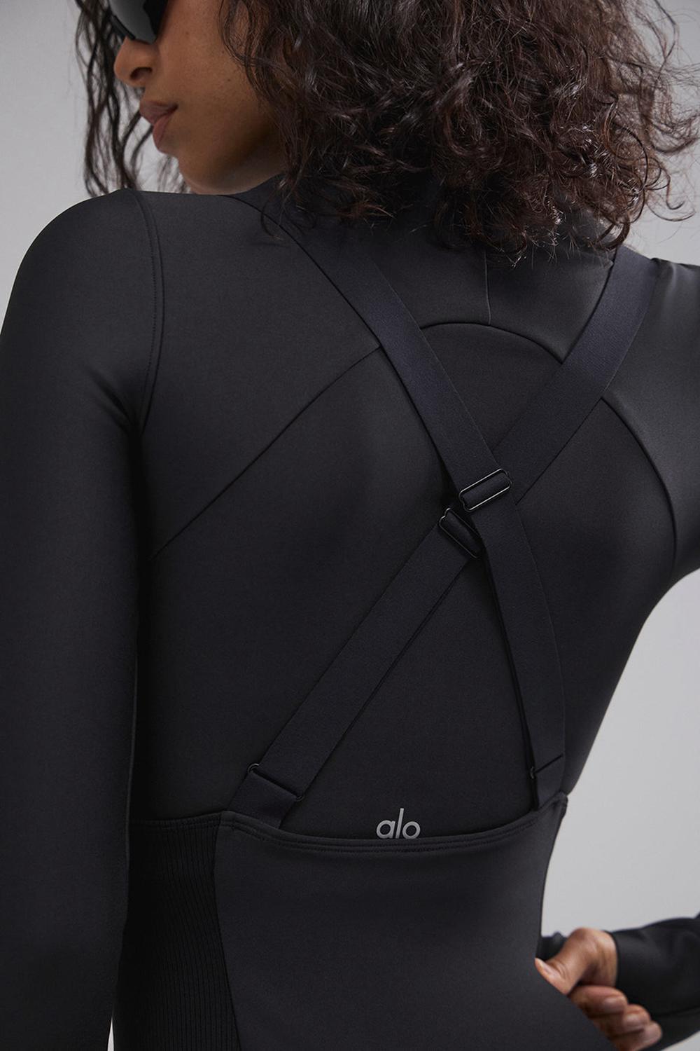 Μακρυμανικο γυναικεια Alo Yoga Airlift Winter Warm Mesh Ski Time μαυρα | Greece  CPIOJ-3821