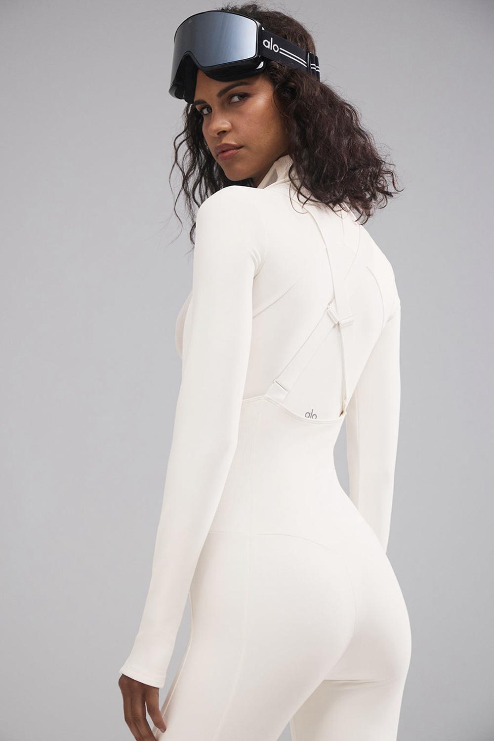 Μακρυμανικο γυναικεια Alo Yoga Airlift Winter Warm Mesh Ski Time Ivory | Greece  DHCQT-6913