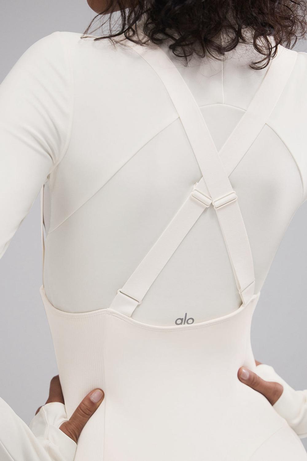 Μακρυμανικο γυναικεια Alo Yoga Airlift Winter Warm Mesh Ski Time Ivory | Greece  DHCQT-6913