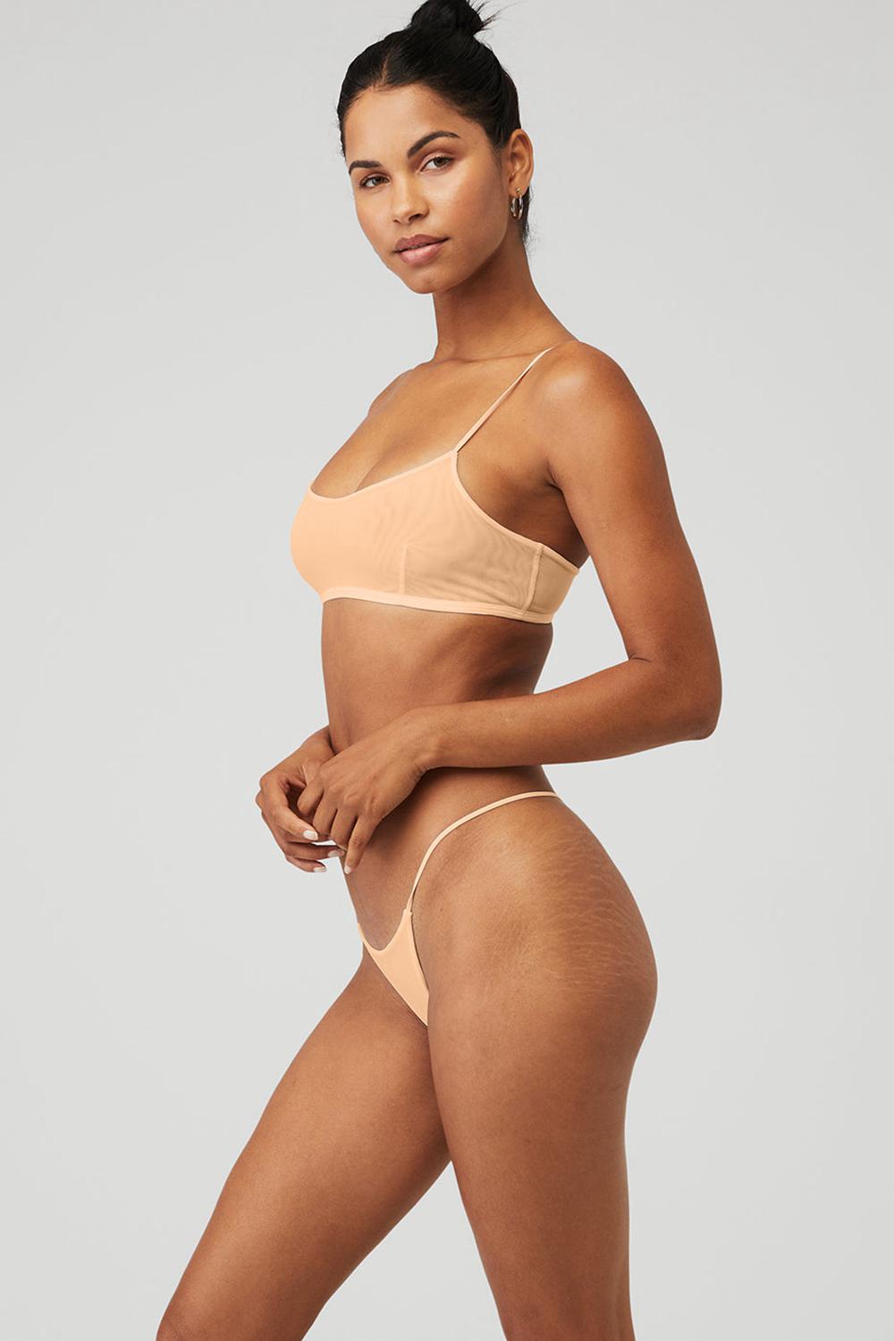 Μπραλέτες γυναικεια Alo Yoga Airmesh Venuslette Champagne | Greece  WLBFJ-9372