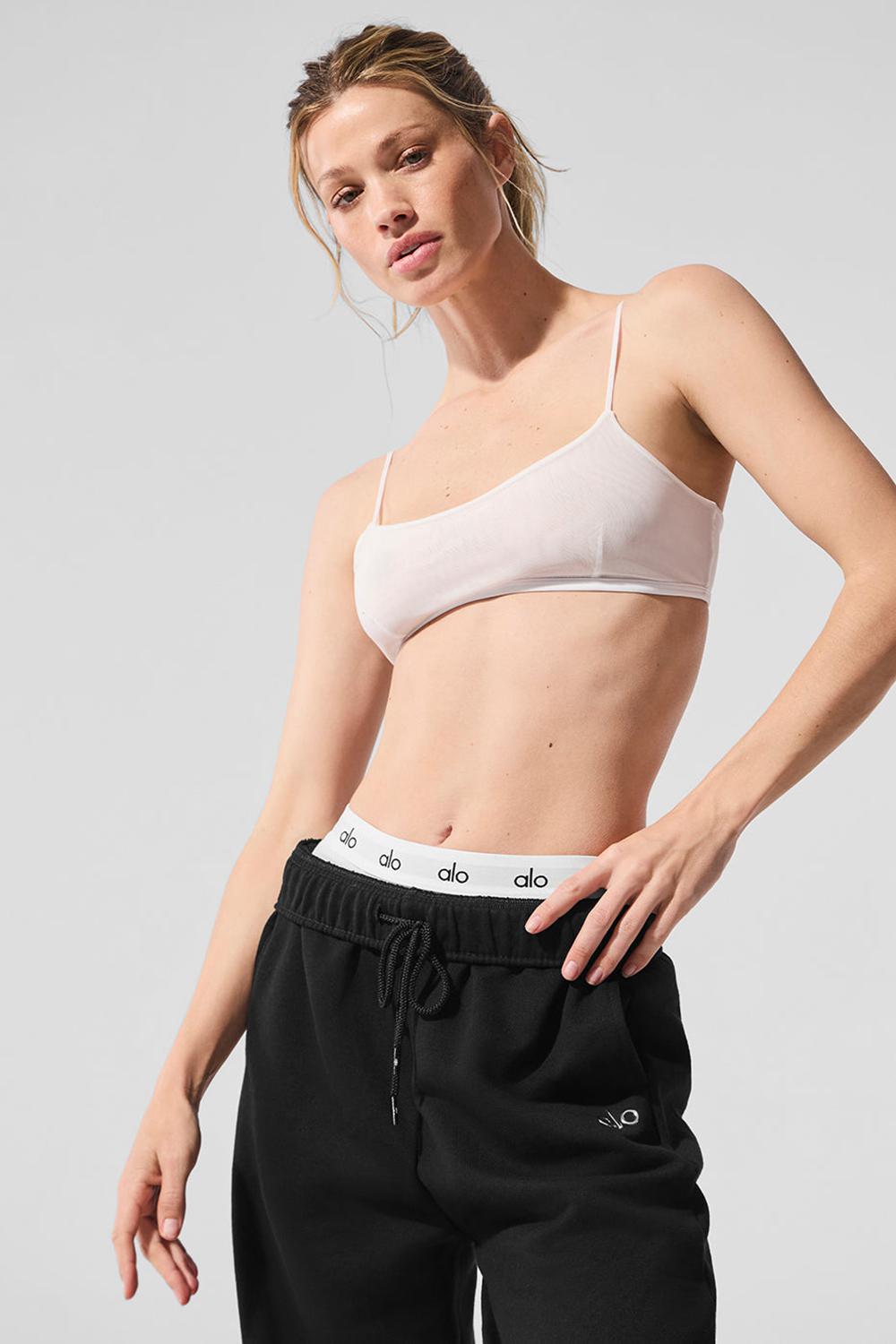 Μπραλέτες γυναικεια Alo Yoga Airmesh Venuslette ασπρα | Greece  BMLHS-7389