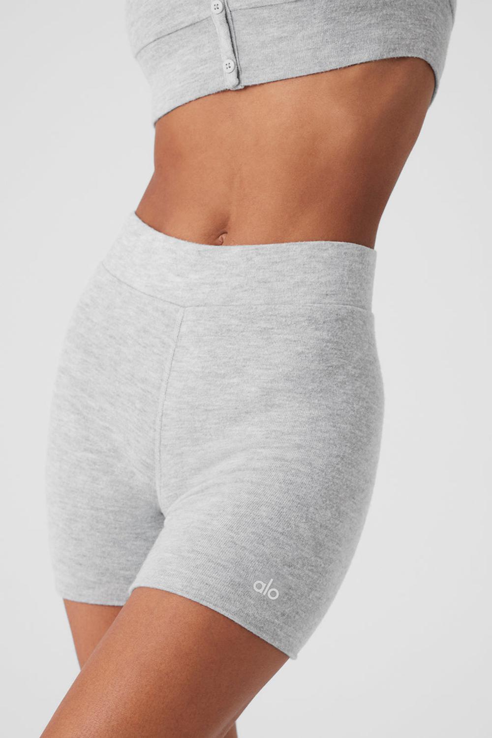 Σορτσ γυναικεια Alo Yoga Alolux High-Waist Me Time γκρι | Greece  XJEUB-7036