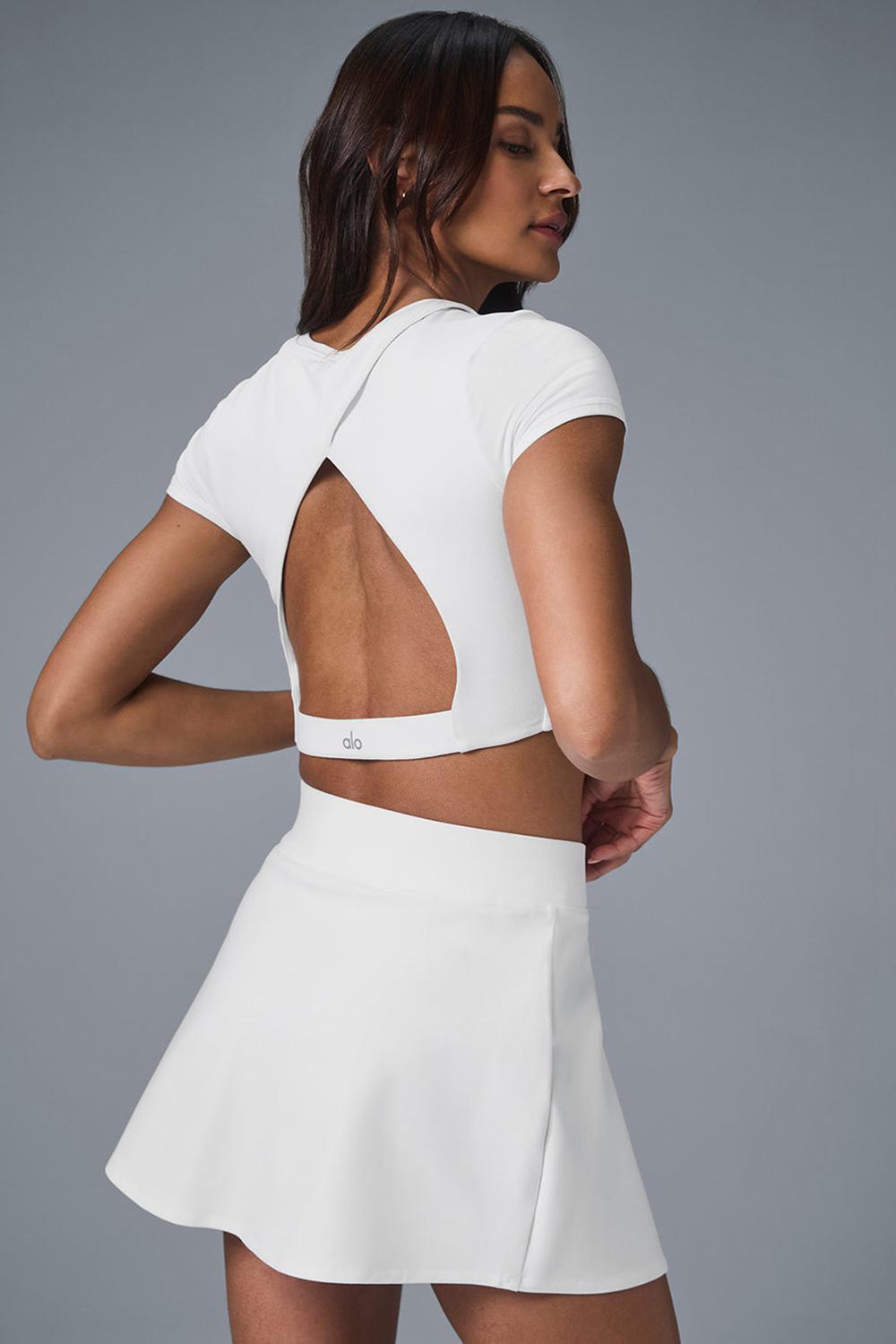 φουστεσ γυναικεια Alo Yoga Alosoft Backspin ασπρα | Greece  IWQDZ-0126