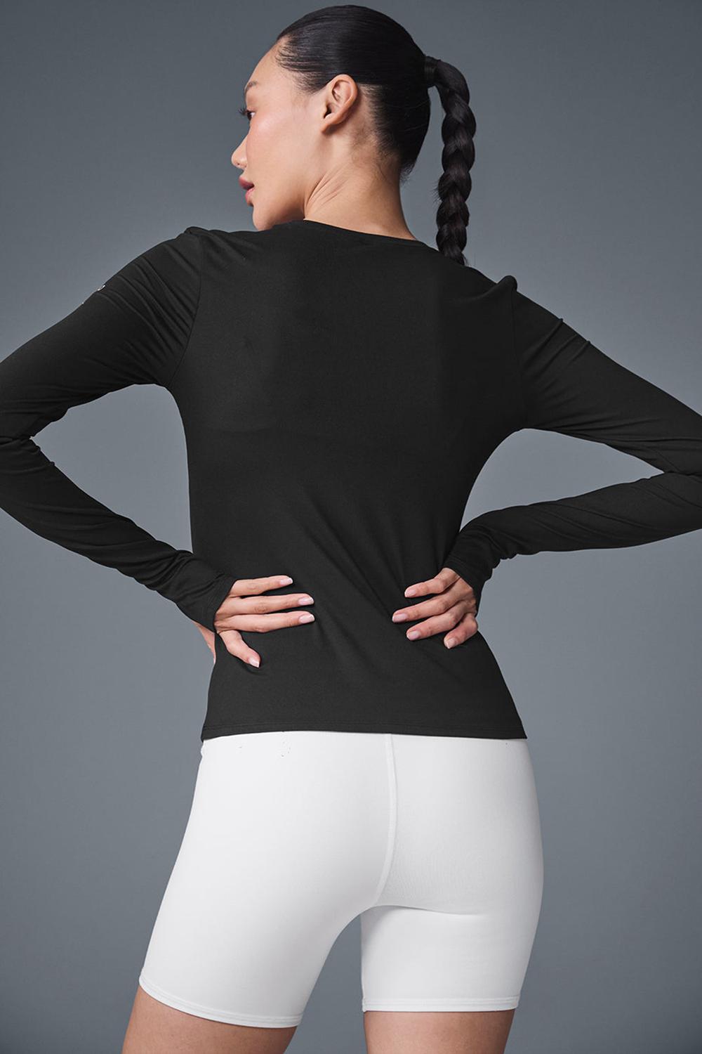 Μακρυμανικο γυναικεια Alo Yoga Alosoft Finesse μαυρα | Greece  DTNEF-5693