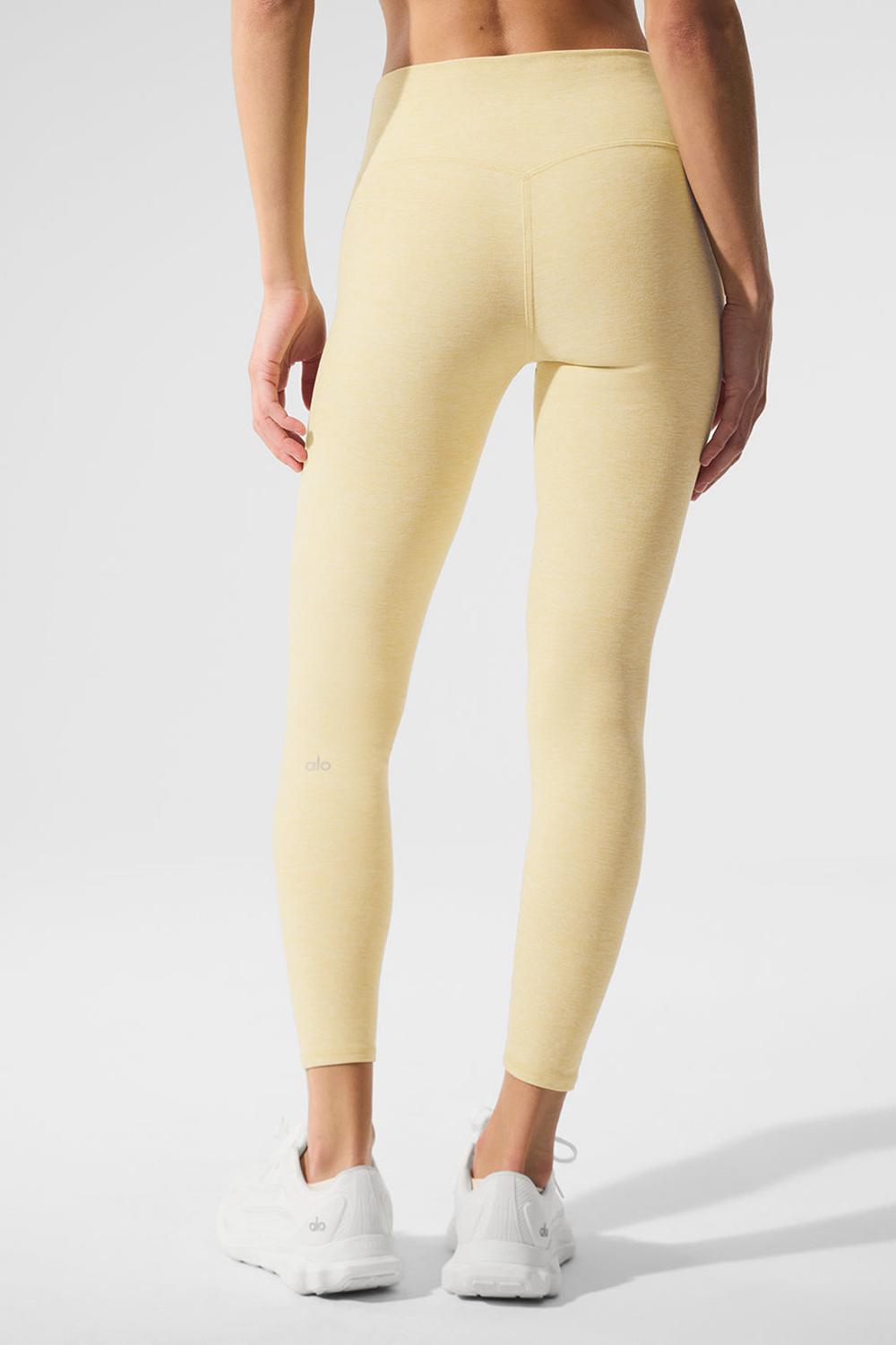Κολαν γυναικεια Alo Yoga Alosoft High-Waist 7/8 Highlight Warm Butter Heather | Greece  BWHVG-4813