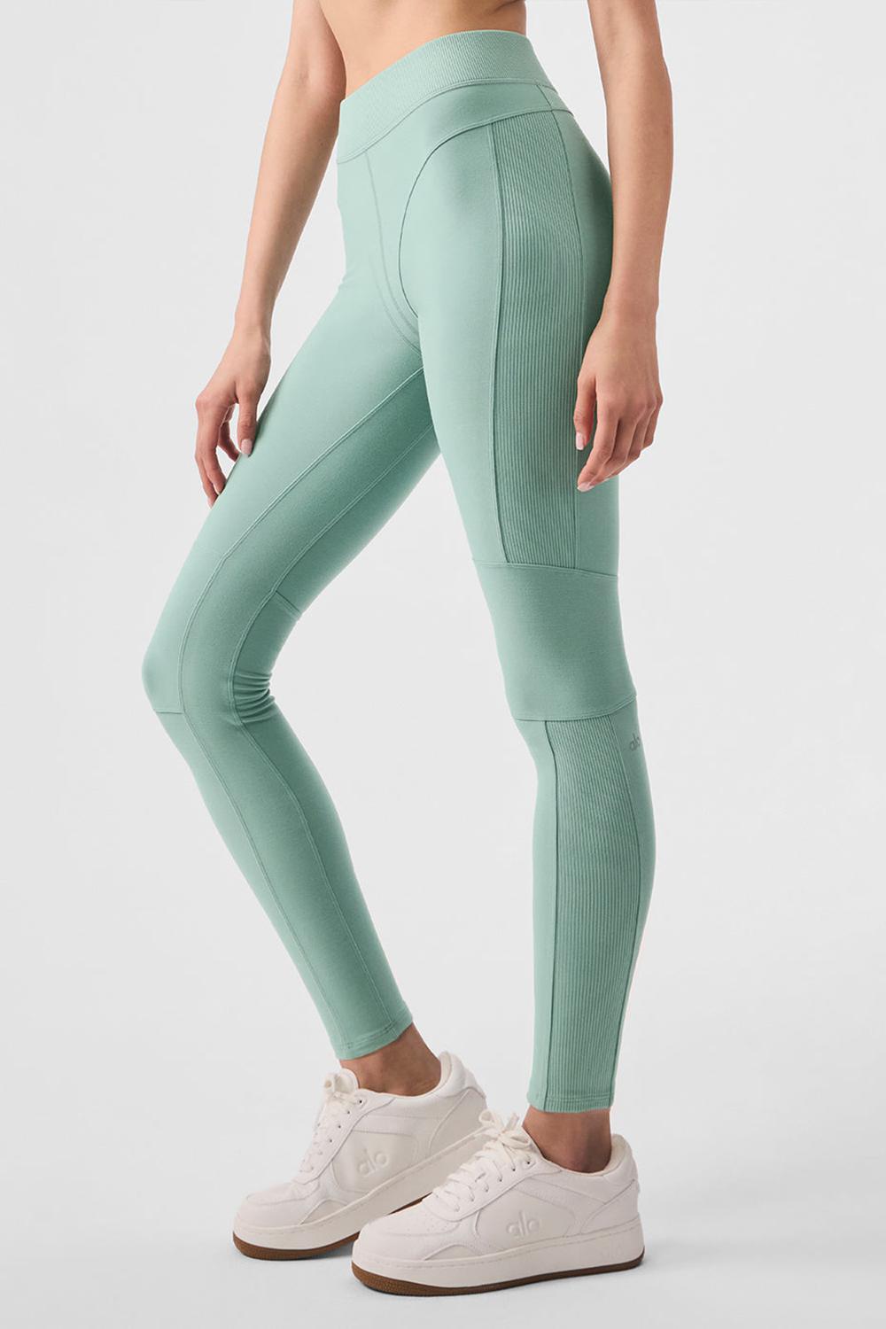 Κολαν γυναικεια Alo Yoga Alosoft High-Waist Head Start πρασινο | Greece  NXOEY-6932