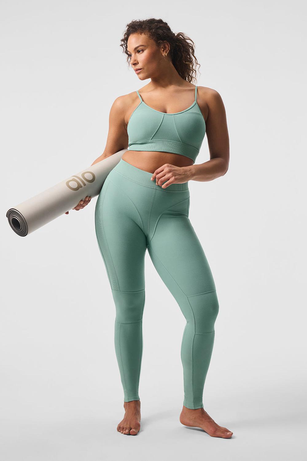 Κολαν γυναικεια Alo Yoga Alosoft High-Waist Head Start πρασινο | Greece  NXOEY-6932