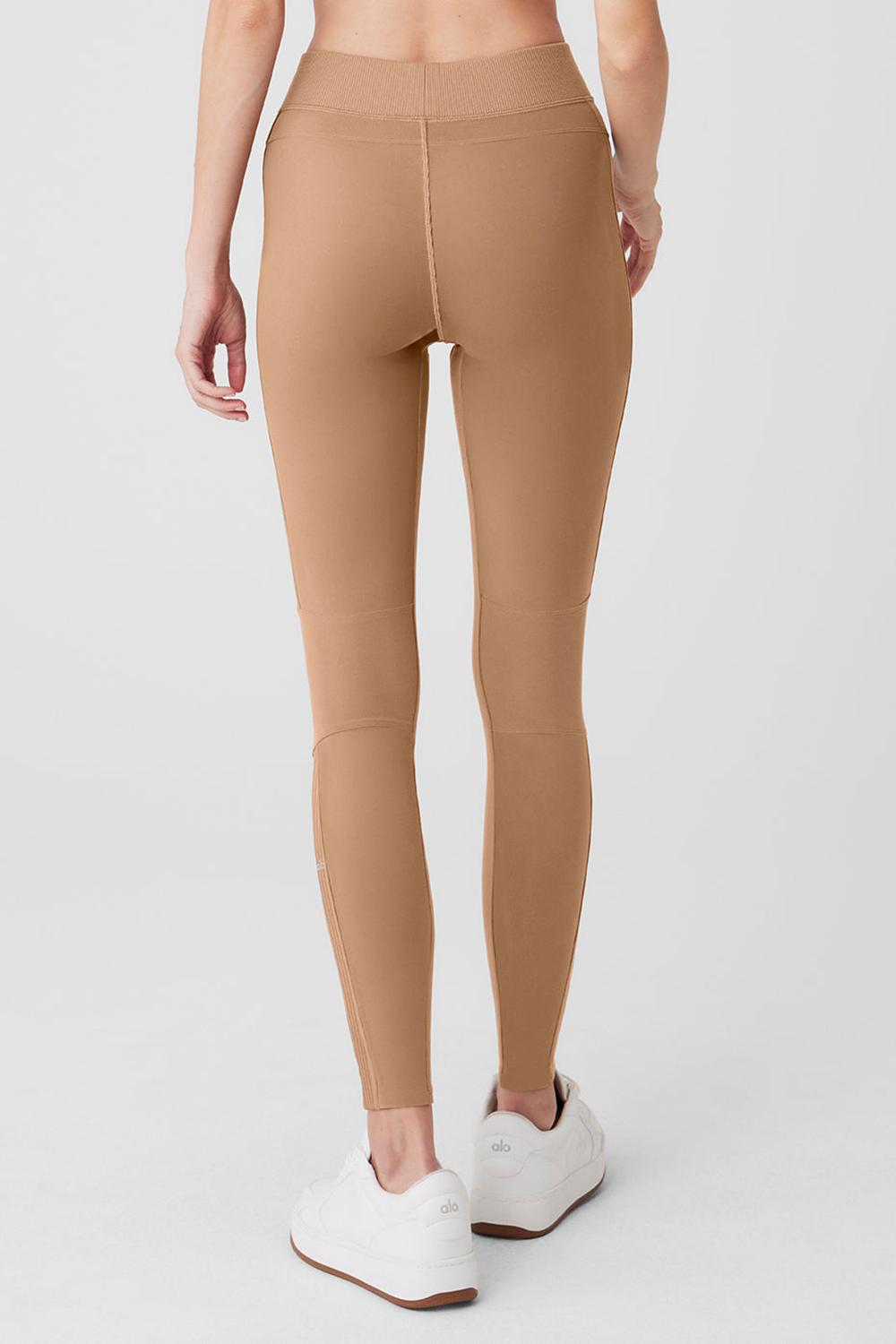 Κολαν γυναικεια Alo Yoga Alosoft High-Waist Head Start Toasted Almond | Greece  TUXFS-2536