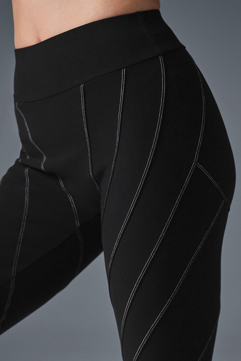 Κολαν γυναικεια Alo Yoga Alosoft High-Waist Sunray μαυρα ασπρα | Greece  HCOGE-4365