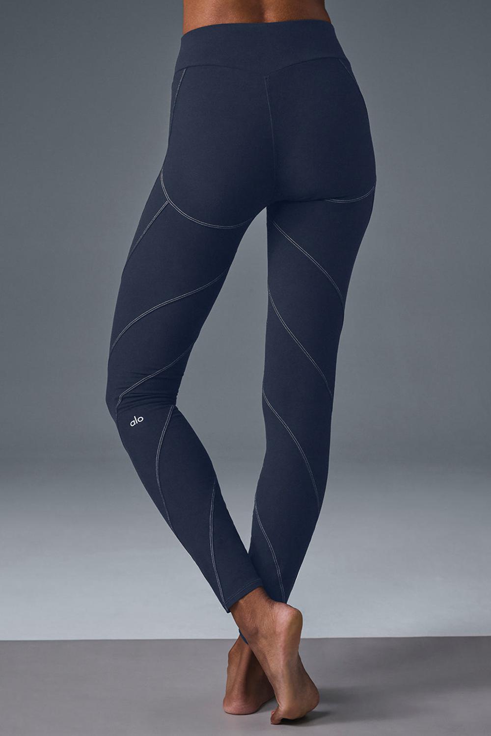 Κολαν γυναικεια Alo Yoga Alosoft High-Waist Sunray σκουρο μπλε | Greece  KSEHB-2583