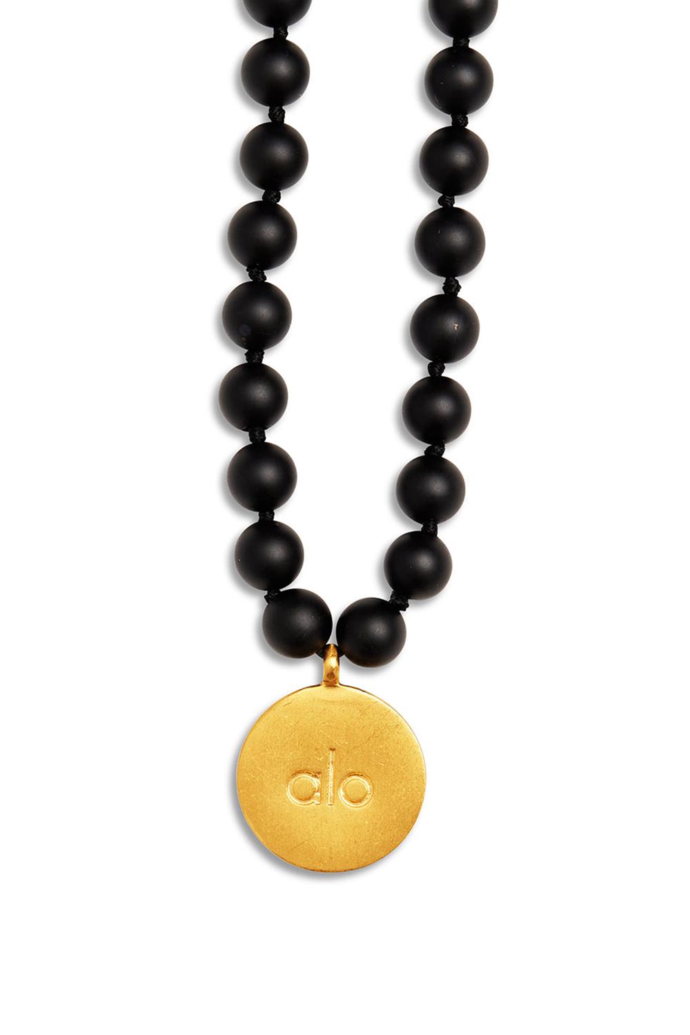 Κολιε ανδρικα Alo Yoga Black Onyx Mala μαυρα | Greece  CLNTW-9451
