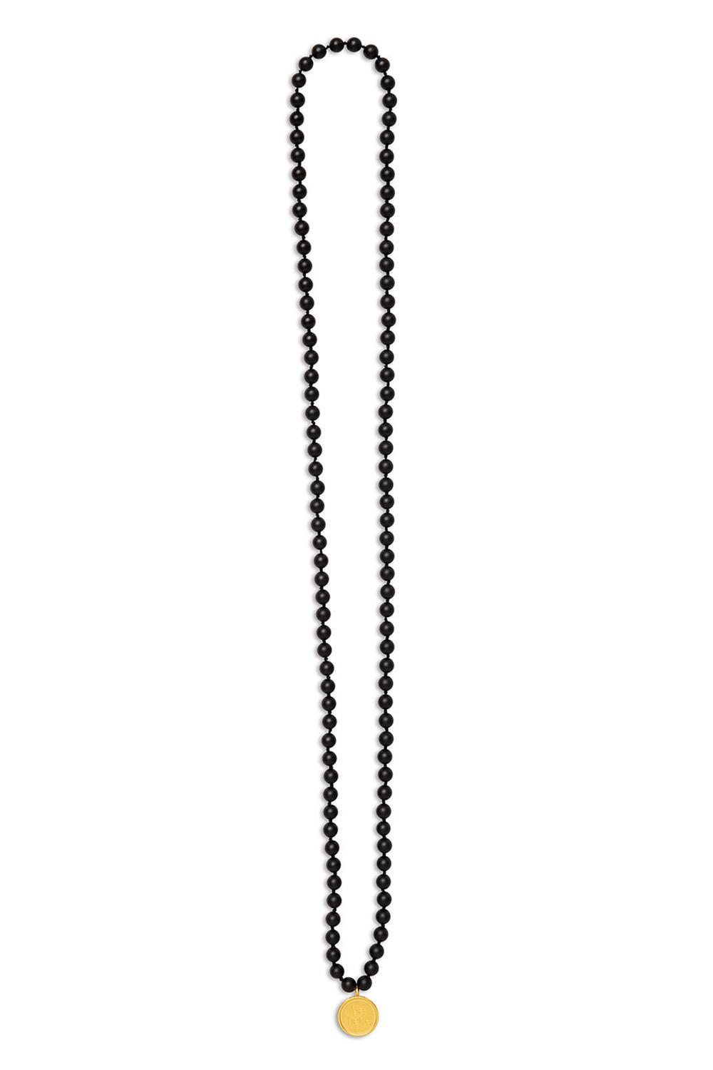 Κολιε ανδρικα Alo Yoga Black Onyx Mala μαυρα | Greece  CLNTW-9451