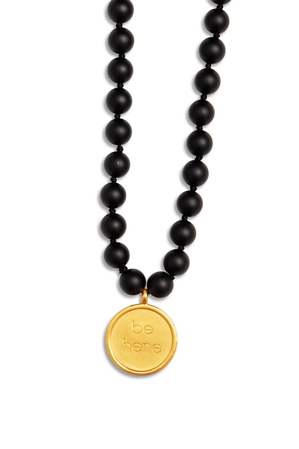 Κολιε ανδρικα Alo Yoga Black Onyx Mala μαυρα | Greece  CLNTW-9451