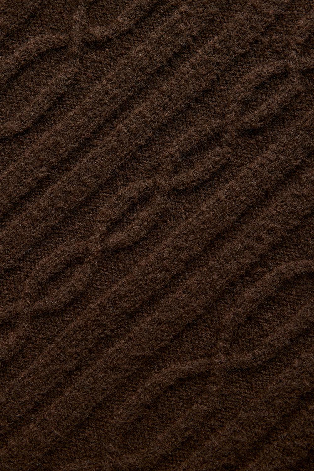 Μακρυμανικο γυναικεια Alo Yoga Cable Knit Cropped Winter Bliss Turtleneck Espresso | Greece  CWOBP-0497