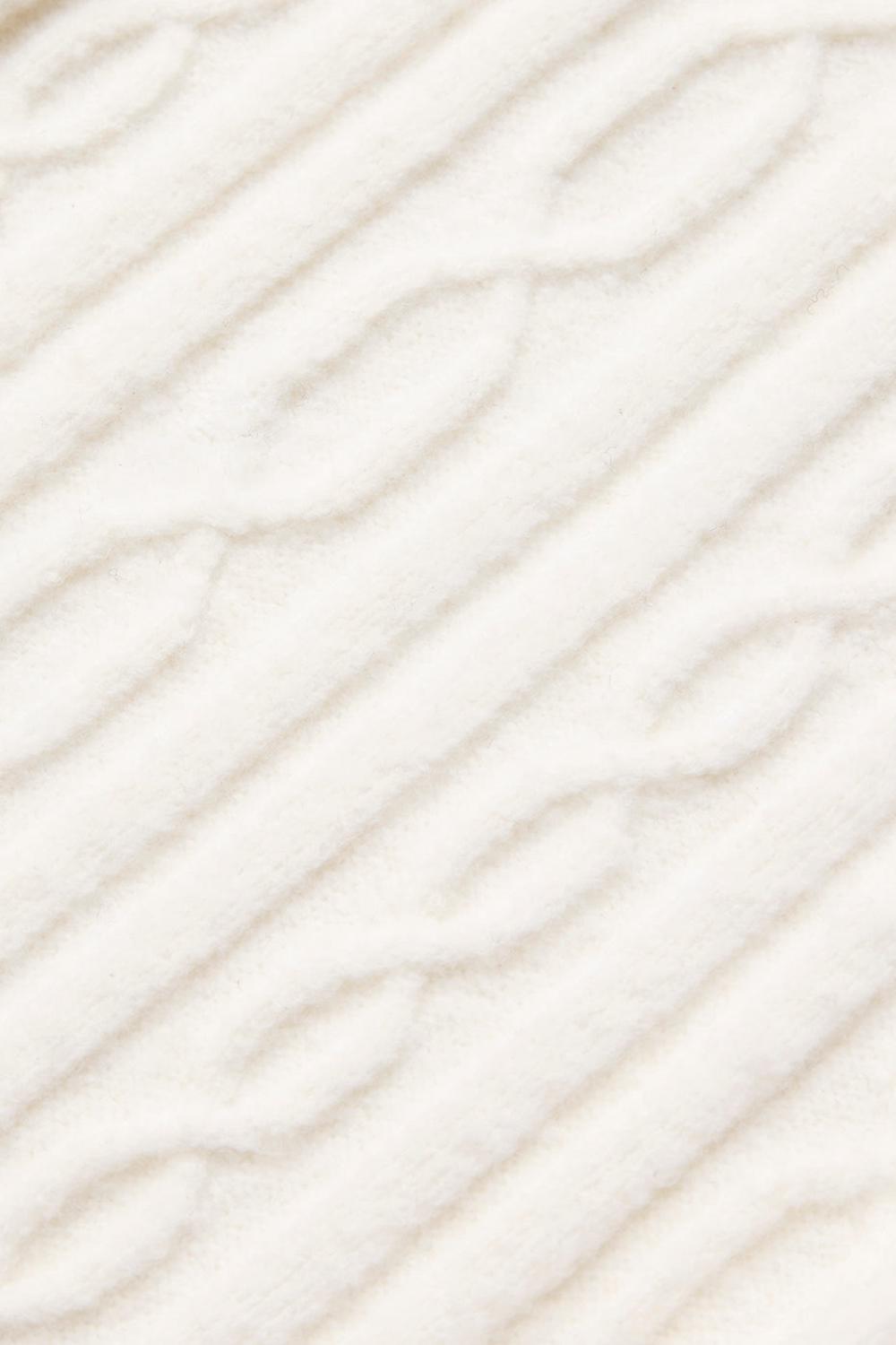 Μακρυμανικο γυναικεια Alo Yoga Cable Knit Cropped Winter Bliss Turtleneck Ivory | Greece  ZDKNF-8394