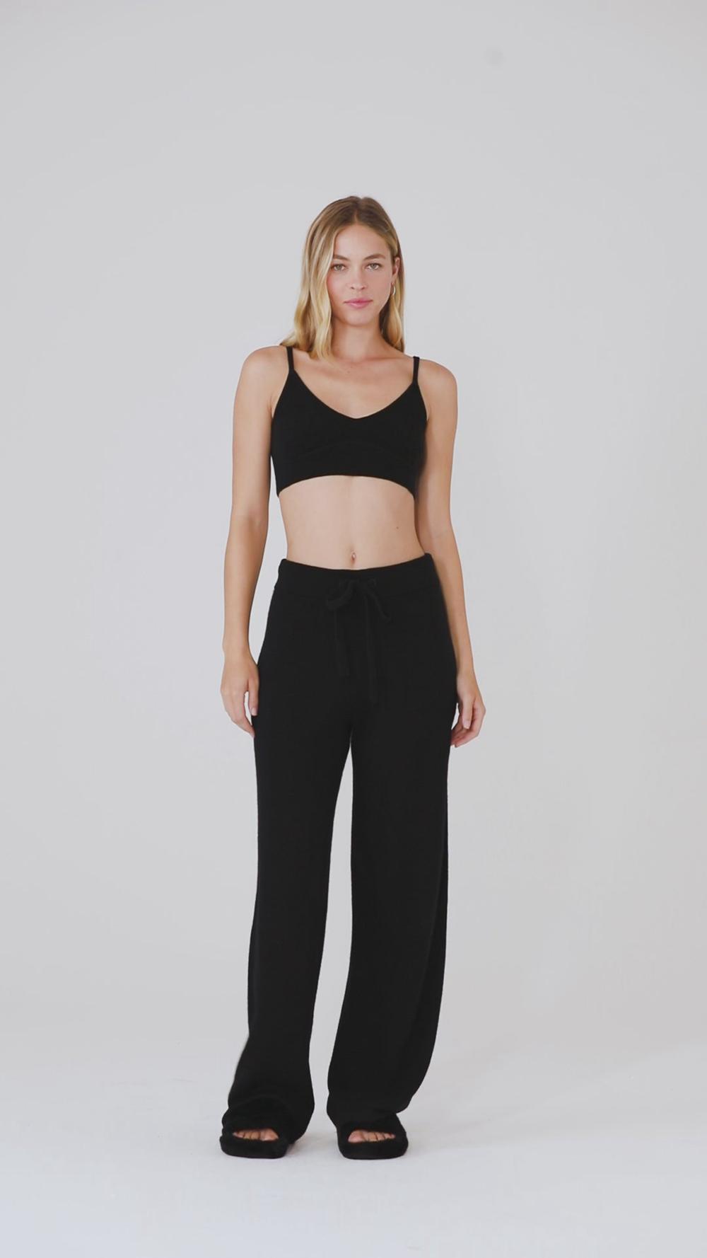 Παντελονι γυναικεια Alo Yoga Cashmere High-Waist Jet Set Wide Leg γκρι | Greece  XCWKQ-4953