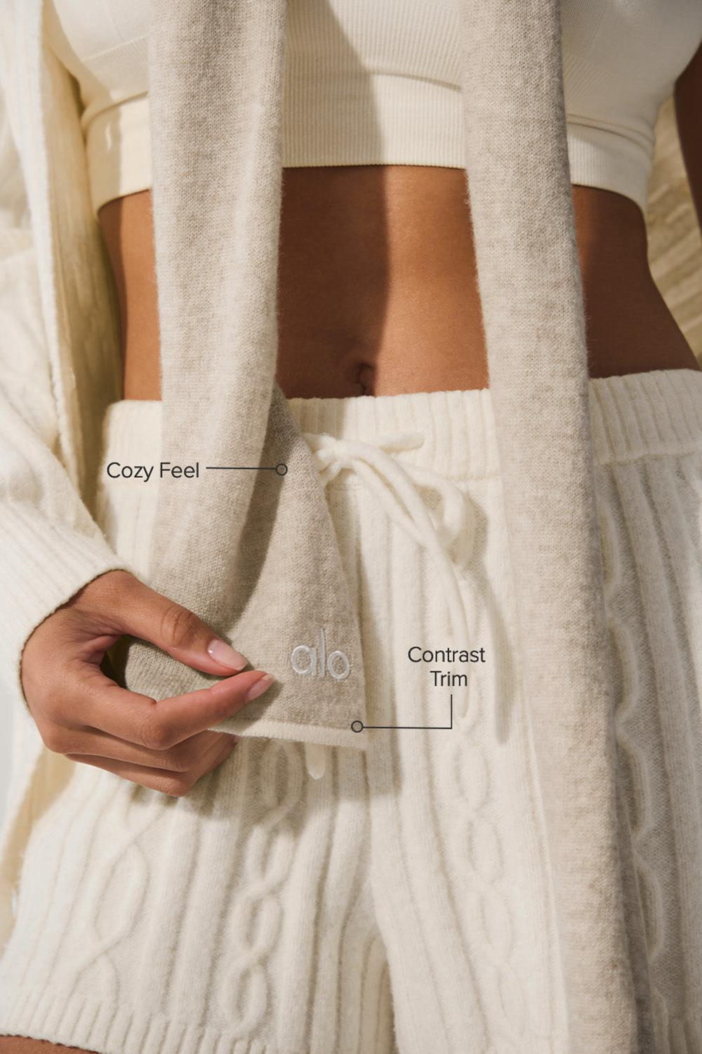 Κασκολ ανδρικα Alo Yoga Cashmere Light Frosted Winter Latte / Ivory | Greece  QWUIN-0583