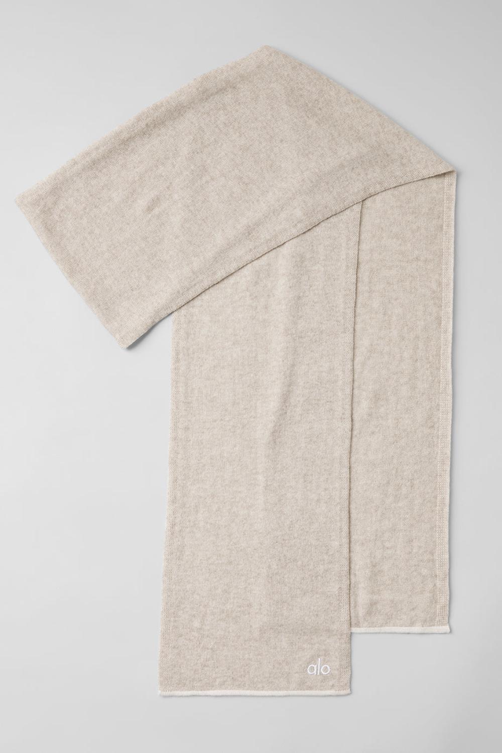 Κασκολ ανδρικα Alo Yoga Cashmere Light Frosted Winter Latte / Ivory | Greece  QWUIN-0583
