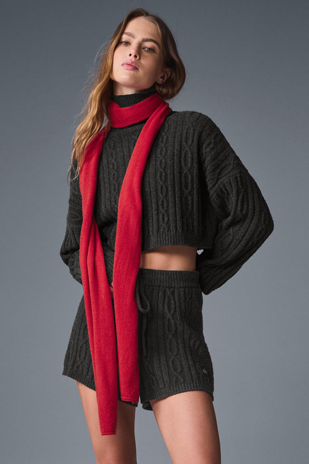 Κασκολ ανδρικα Alo Yoga Cashmere Light Frosted κοκκινα | Greece  ZTRJO-5740