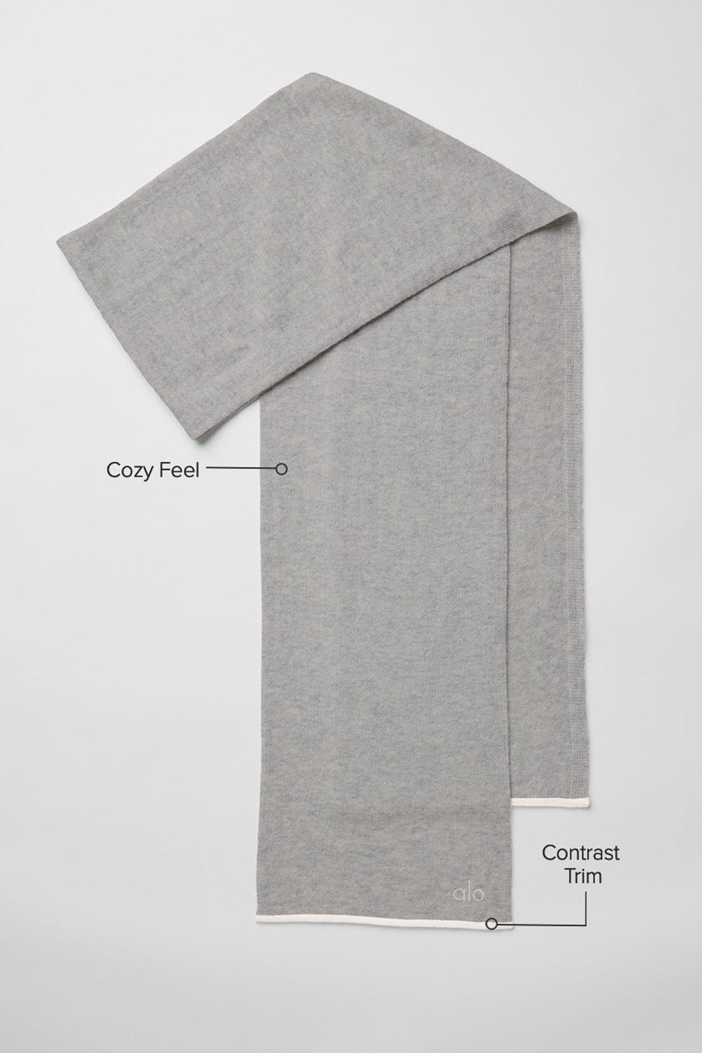 Κασκολ ανδρικα Alo Yoga Cashmere Light Frosted ανοιχτο γκρι | Greece  FNVBL-4250