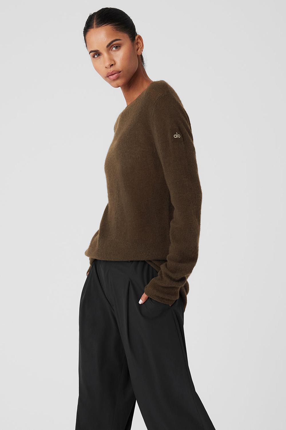 Μακρυμανικο γυναικεια Alo Yoga Cashmere Reform Espresso | Greece  BHYDZ-3964