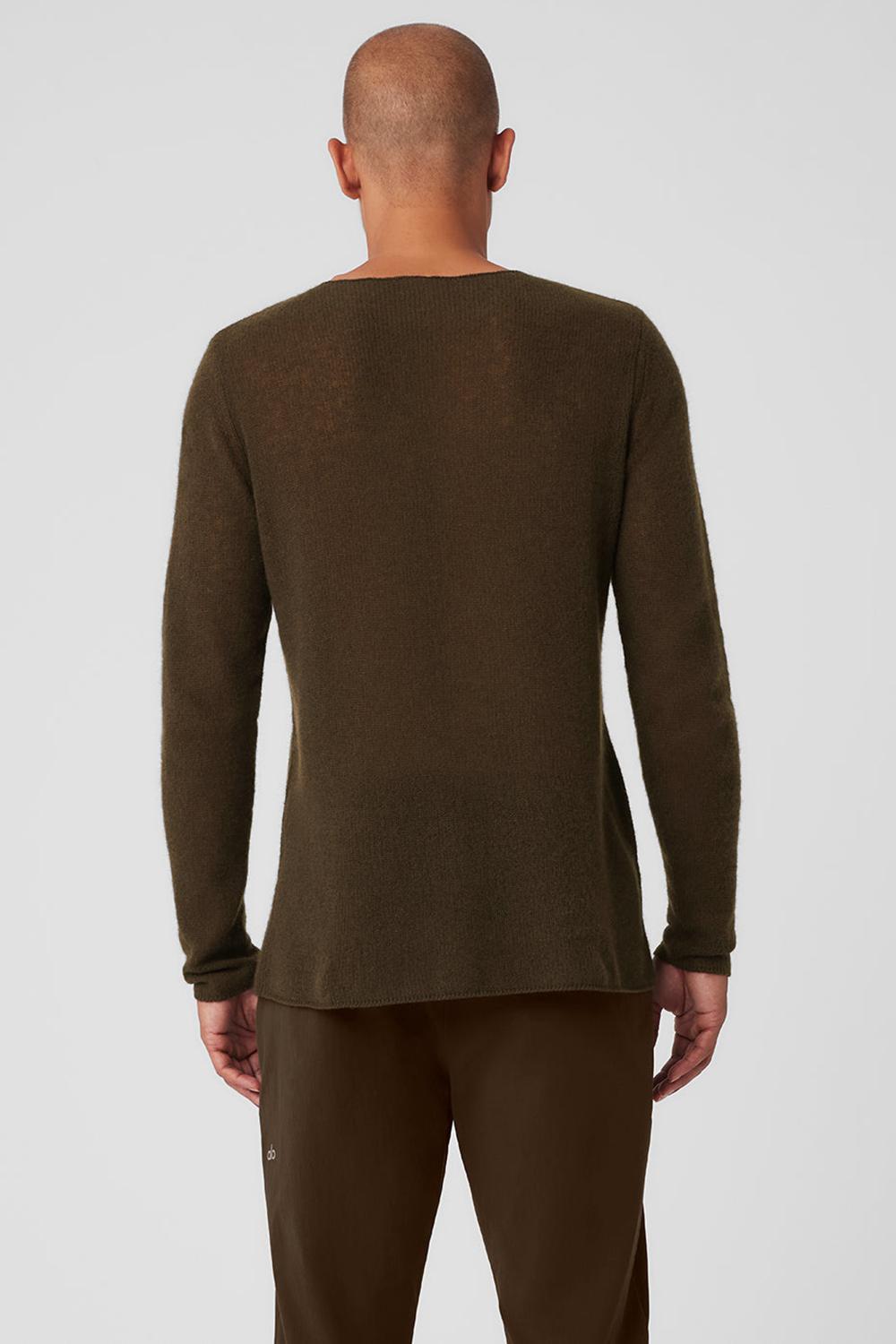 Μακρυμανικο ανδρικα Alo Yoga Cashmere Reform Espresso | Greece  BMERP-3892