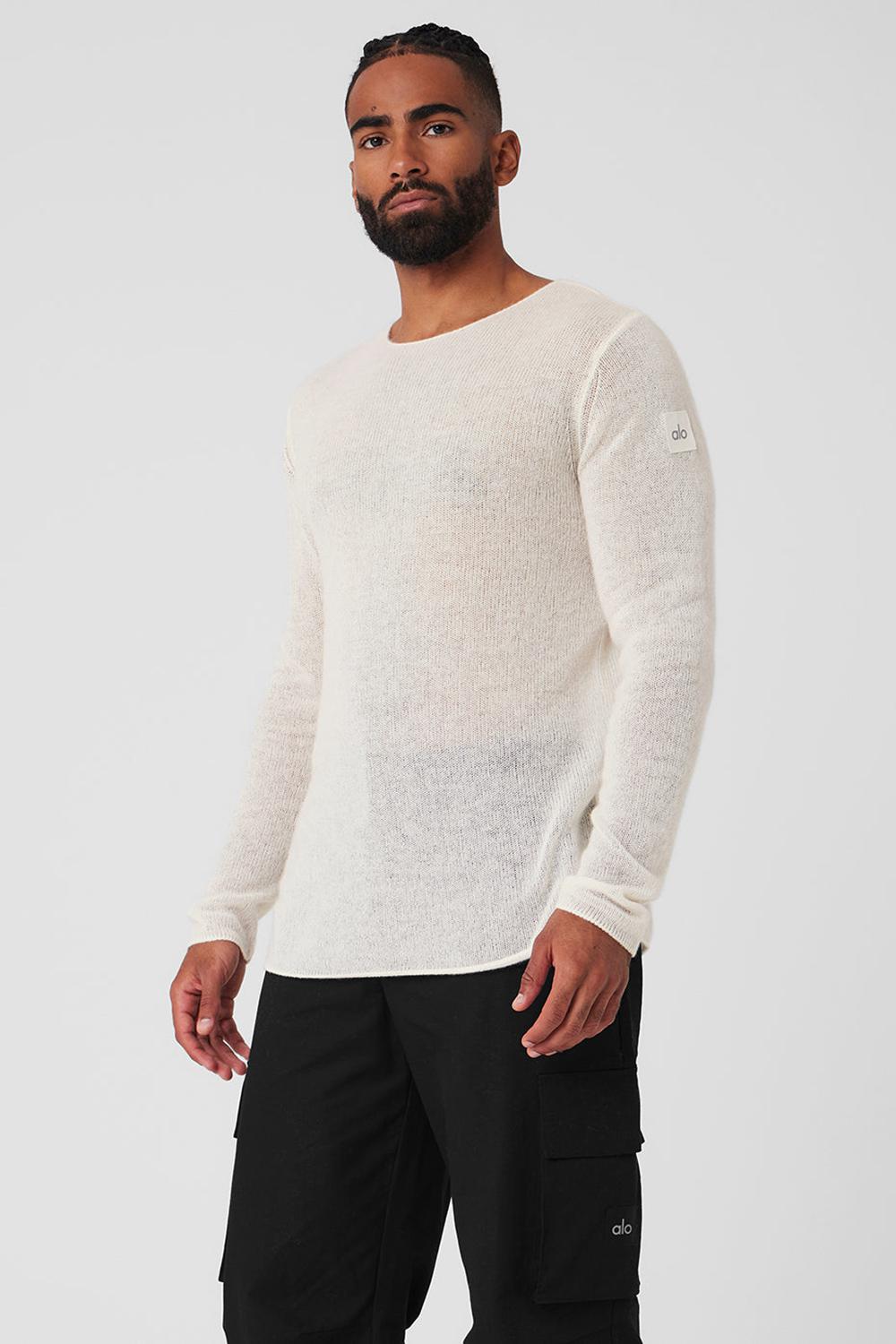 Μακρυμανικο ανδρικα Alo Yoga Cashmere Reform Ivory | Greece  BLIZU-0691