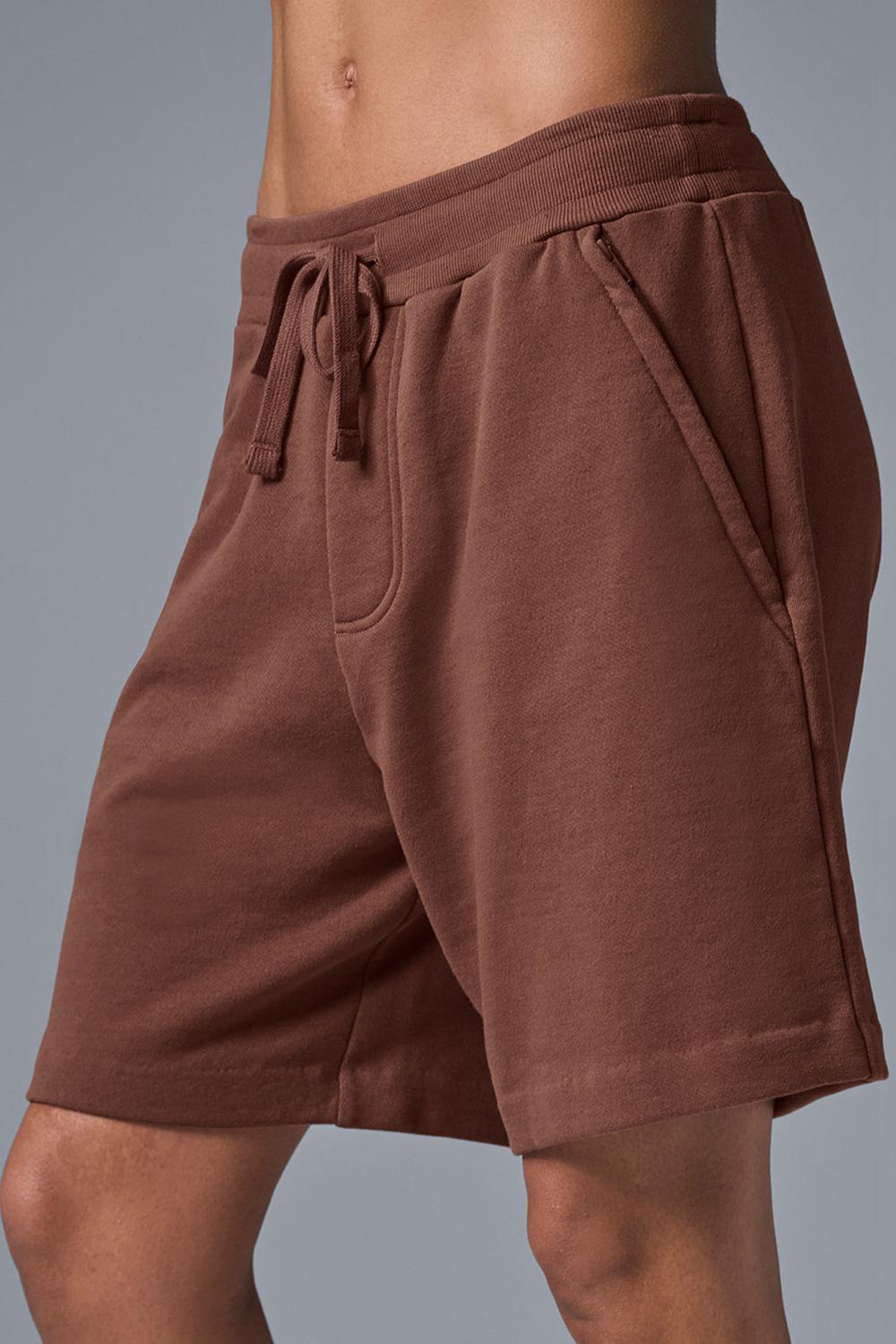 Σορτσ γυναικεια Alo Yoga Chill Chestnut | Greece  TNFBW-2340